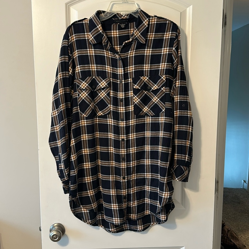 Sanctuary plaid flannel size large